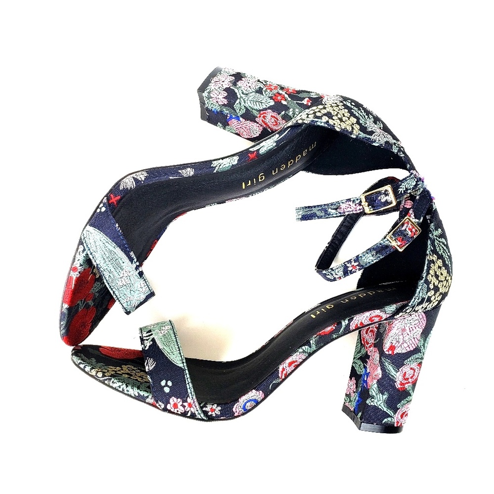 EUC Madden Girl Flower Beella High Heels, size 8